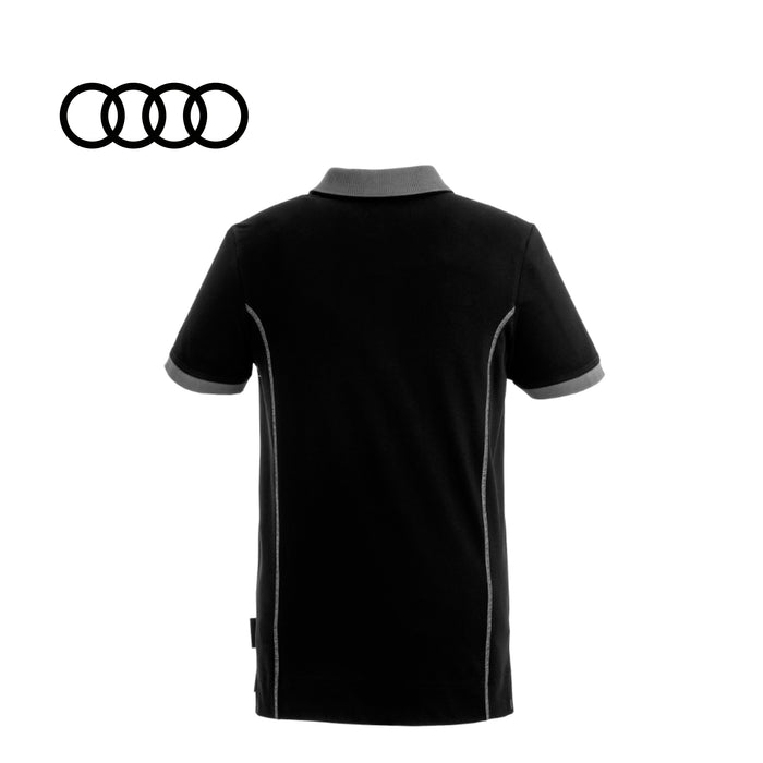 Audi Sport Mens Polo Shirt, Black