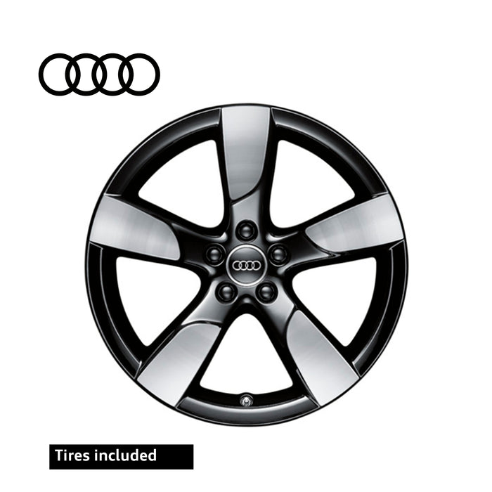 Audi A4 (8K) 19 inch rims, 5 spoke durable design WITH TIRES (8K0071499H AX1)