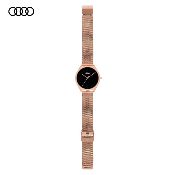Audi Watch Womens, Rose Gold/Black