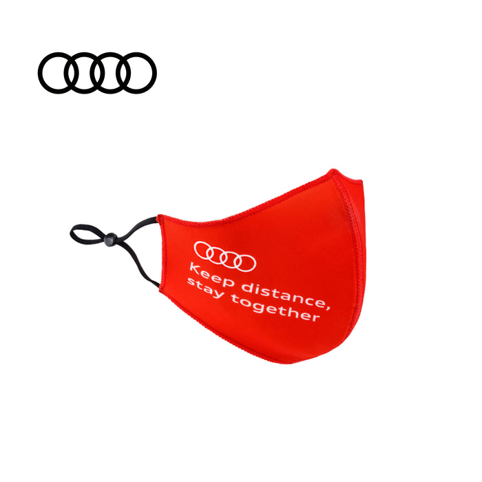 Audi mouth-nose-mask, red/grey
