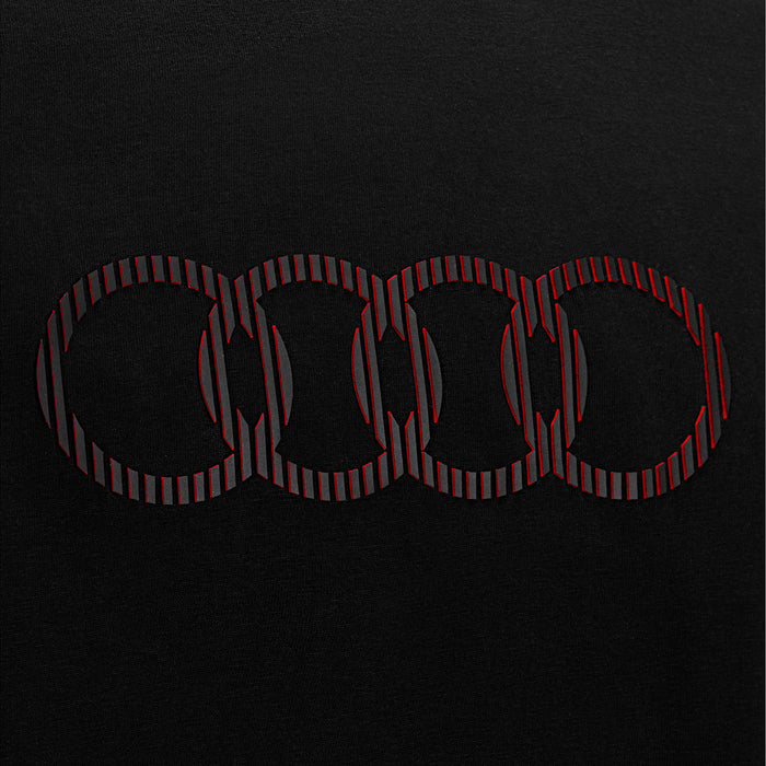 Audi T-Shirt rings, mens, black (3132100202 - 206)
