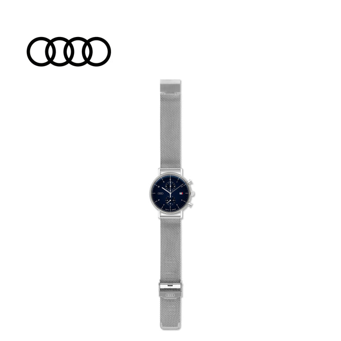 Audi Chronograph, silver/night blue