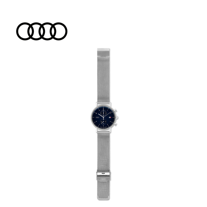 Audi Chronograph, silver/night blue (3102200300)