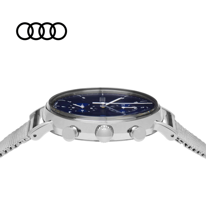 Audi Chronograph, silver/night blue