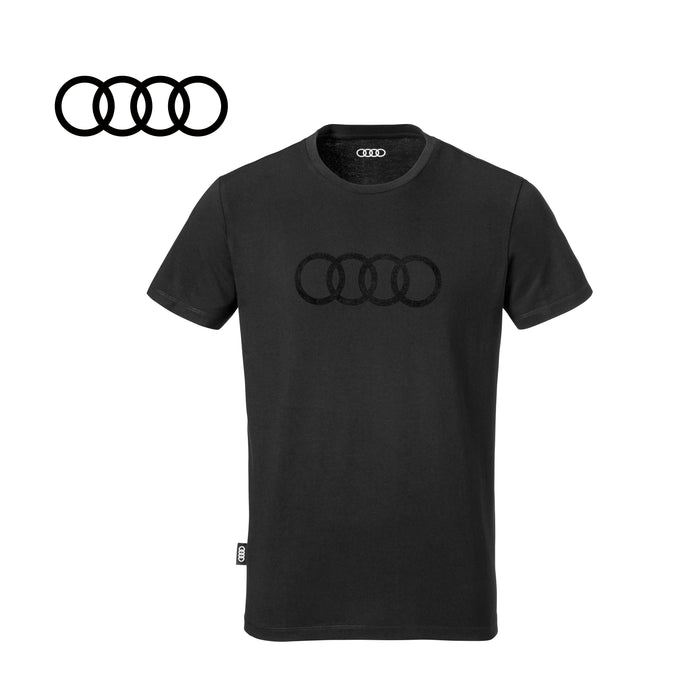 Audi T-shirt, 4 Rings, Black