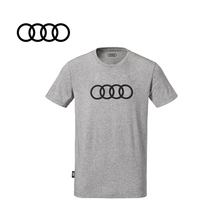 Audi T-shirt, 4 Rings, Grey