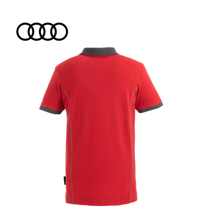 Audi Sport Mens Polo Shirt, Red
