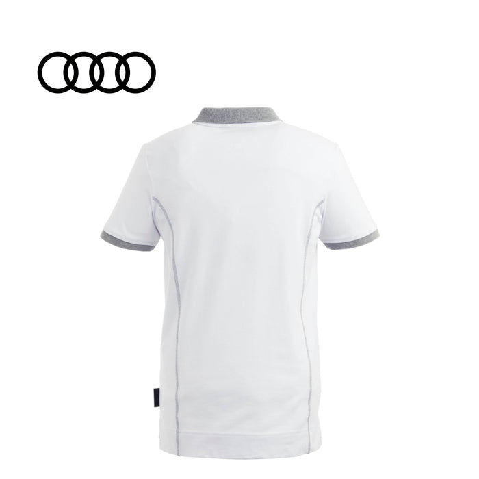 Audi Sport Mens Polo Shirt, White