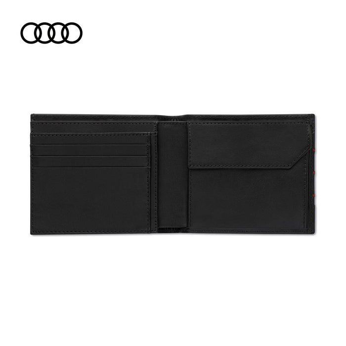 Audi Sport Wallet Leather, Black/Red