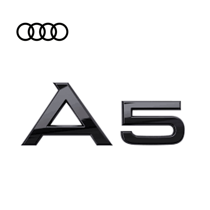 Audi A5 Black Ring Emblem Set w/ installation