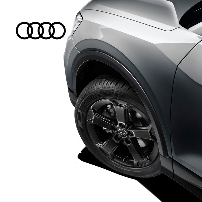 Audi Q2 (GA) 17 inch rims, 5 spoke Latus Black Glossy design WITH TIRES 215/55 R17 Pirelli Cinturato P7 (81A071497A AX1