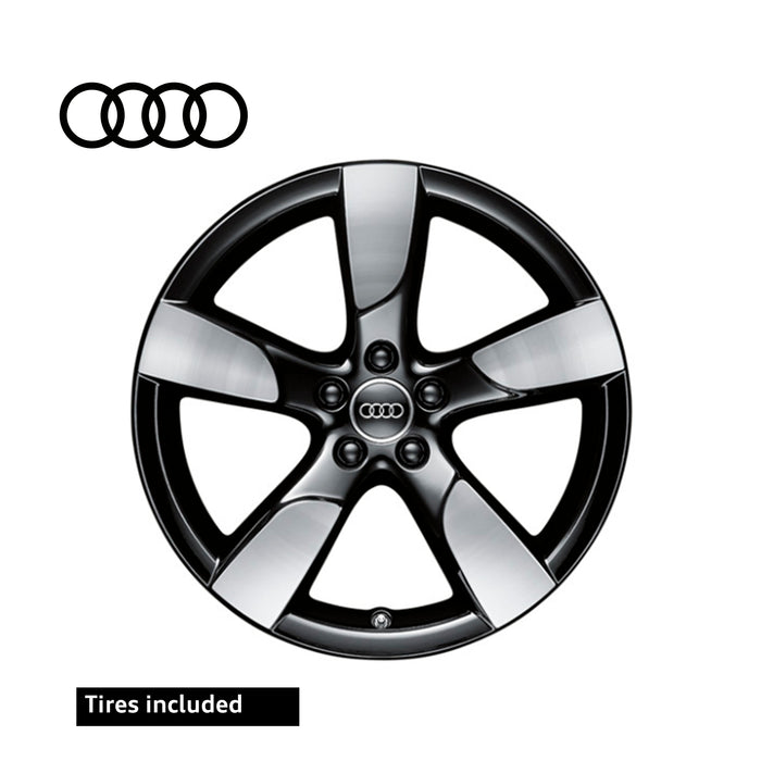 Audi A4 (8K) 19 inch rims, 5 spoke durable design WITH TIRES (8K0071499H AX1)